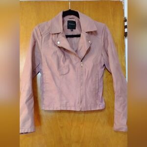 Dynamite Dusty Pink Faux Leather Jacket